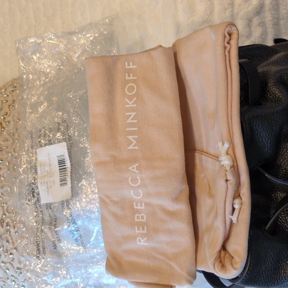 Rebecca Minkoff Blythe Black Studded Drawstring Backpack. Brand New - Picture 10 of 10